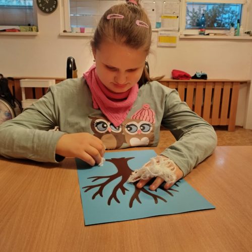 Výtvarné činností inspirované zimou - ZŠ Nový Bohumín